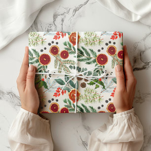 Het moderne Scandinavische winterbos Inpakpapier Vel