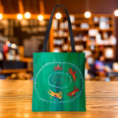 Het moderne schilderen van de paardenras tote bag