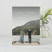 Het moderne Schrijven sparen de Witte Datum Save The Date (Staand voorkant)