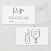 Het moderne script Pickleball Vrijgezellenfeest Ra Informatiekaartje (Voorkant / Achterkant)