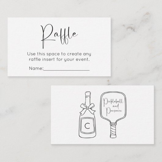 Het moderne script Pickleball Vrijgezellenfeest Ra Informatiekaartje (Voorkant / Achterkant)
