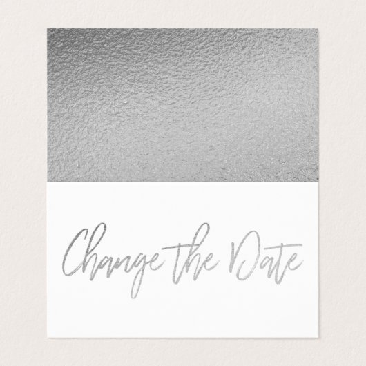 Het moderne Silver Manuscript van de Foil verander Visitekaartje (Buitenkant ongevouwen)