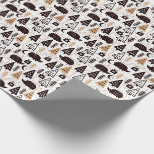 Het moderne Skandinavische Patroon van de Egel van Cadeaupapier