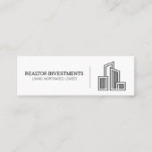 Het moderne stadsgebouw Logo | vastgoedbelegger Mini Visitekaartje (Voorkant)