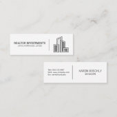 Het moderne stadsgebouw Logo | vastgoedbelegger Mini Visitekaartje (Voorkant / Achterkant)