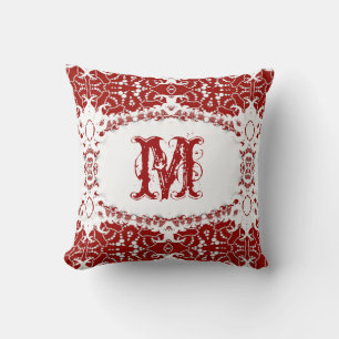 Het moderne StammenKussen van het Monogram van de Kussen