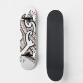 Het moderne stammodel Maori met rode accenten Skateboard (Voorkant)
