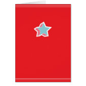 Het moderne Star Red Wenskaart (Voorkant)