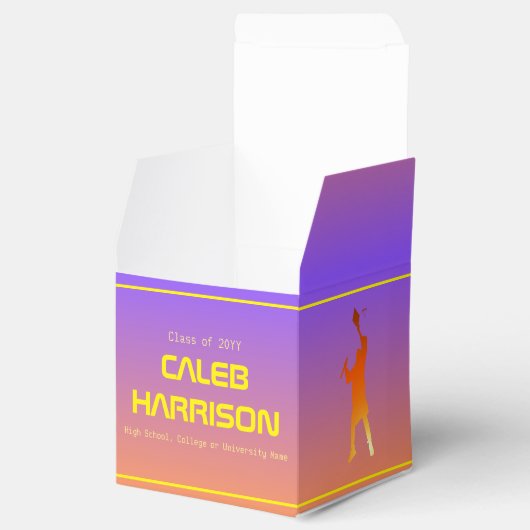 Het moderne technische Afstuderen Sunset Modern Bedankdoosjes (Geopend)