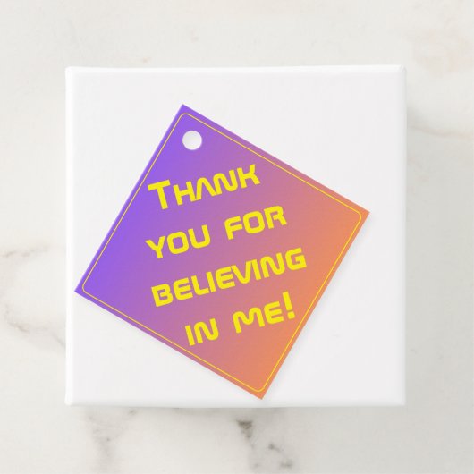 Het moderne technische Afstuderen Sunset Modern Bedankjes Labels (In situ)