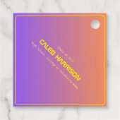 Het moderne technische Afstuderen Sunset Modern Bedankjes Labels (Achterkant)