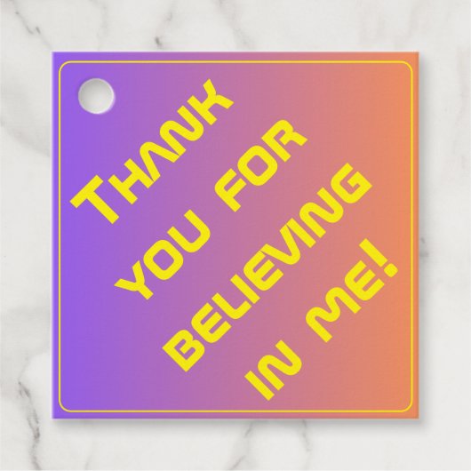 Het moderne technische Afstuderen Sunset Modern Bedankjes Labels (Voorkant)