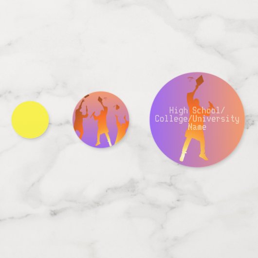 Het moderne technische Afstuderen Sunset Modern Confetti (Voorkanten)