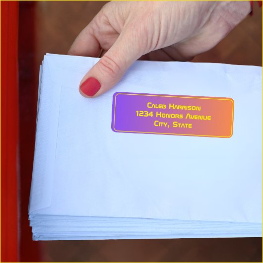 Het moderne technische Afstuderen Sunset Modern Etiket