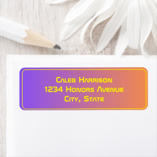 Het moderne technische Afstuderen Sunset Modern Etiket (Insitu)