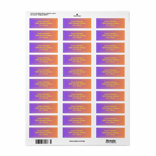 Het moderne technische Afstuderen Sunset Modern Etiket (Full Sheet)