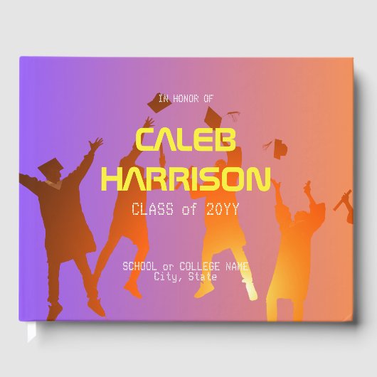 Het moderne technische Afstuderen Sunset Modern Gastenboek (Voorkant)