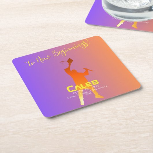 Het moderne technische Afstuderen Sunset Modern Kartonnen Onderzetters (Schuin)