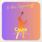 Het moderne technische Afstuderen Sunset Modern Kartonnen Onderzetters (Voorkant)