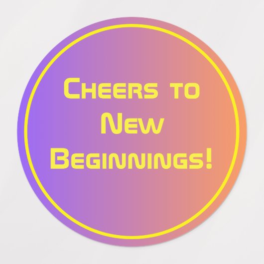 Het moderne technische Afstuderen Sunset Modern Labels (Design 1)