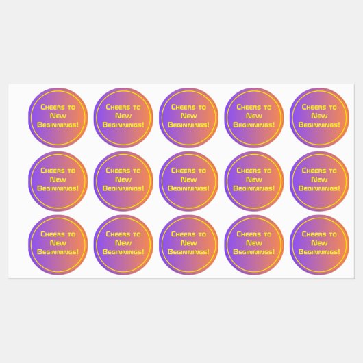 Het moderne technische Afstuderen Sunset Modern Labels (Vel)