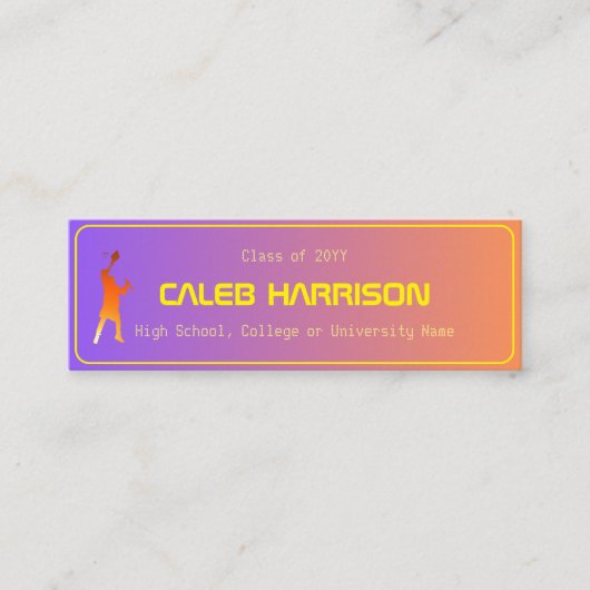 Het moderne technische Afstuderen Sunset Modern Mini Visitekaartje (Voorkant)