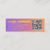 Het moderne technische Afstuderen Sunset Modern Mini Visitekaartje (Achterkant)