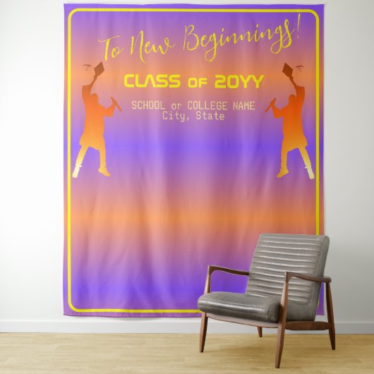 Het moderne technische Afstuderen Sunset Modern Wandkleed (In situ)