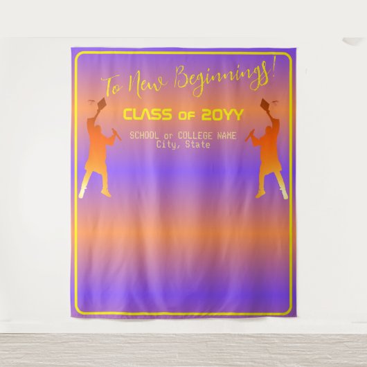 Het moderne technische Afstuderen Sunset Modern Wandkleed (Voorkant)