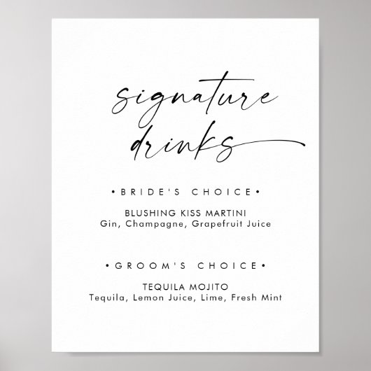 Het moderne Teken van de Handtekening van het Manu Poster (Voorkant)