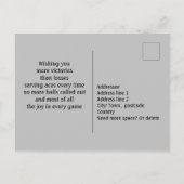 Het moderne tennis Verjaardag Briefkaart (Achterkant)