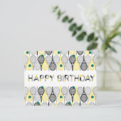 Het moderne tennis Verjaardag Briefkaart (Staand voorkant)