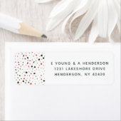 Het moderne Terrazzo Pattern-retouradreslabels Etiket (Insitu)