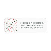 Het moderne Terrazzo Pattern-retouradreslabels Etiket (Voorkant)