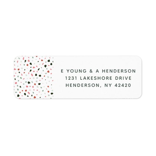 Het moderne Terrazzo Pattern-retouradreslabels Etiket (Voorkant)
