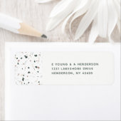 Het moderne Terrazzo Pattern-retouradreslabels Etiket (Insitu)