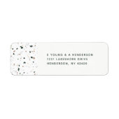 Het moderne Terrazzo Pattern-retouradreslabels Etiket (Voorkant)
