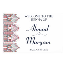 Het moderne Thobe Welcome Henna Poster