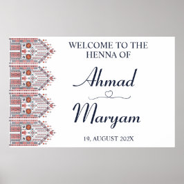 Het moderne Thobe Welcome Henna Poster