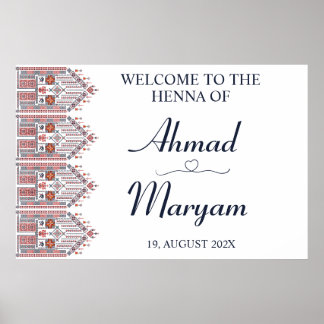 Het moderne Thobe Welcome Henna Poster