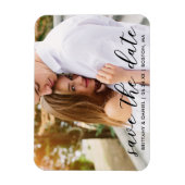 Het moderne Trendy Manuscript sparen de Datum | Fo Magneet (Verticaal)