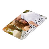 Het moderne Trendy Manuscript sparen de Datum | Fo Magneet (Linkerzijde)