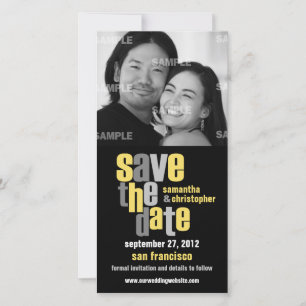 Het moderne Type sparen de Fotokaart van de Datum Save The Date