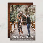 Het moderne Verloving van het Hout van het Manuscr Kaart (Voorkant / Achterkant)