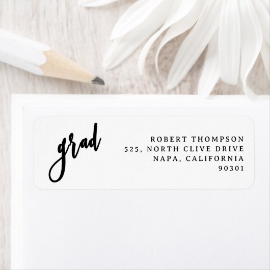 Het moderne Vette Etiket van het Adres van de Teru (Insitu)