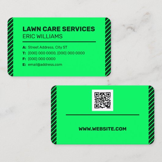 Het moderne visitekaartje met groene toonhoogtemie (Voorkant / Achterkant)