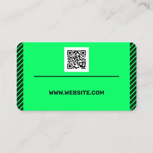 Het moderne visitekaartje met groene toonhoogtemie (Achterkant)