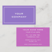 Het moderne Visitekaartje Twee Kleuren kiest Uw Kl (Voorkant / Achterkant)