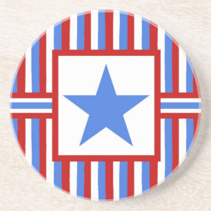 Het moderne Volks Amerikaanse Patriottische Zandsteen Onderzetter
