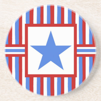Het moderne Volks Amerikaanse Patriottische Zandsteen Onderzetter